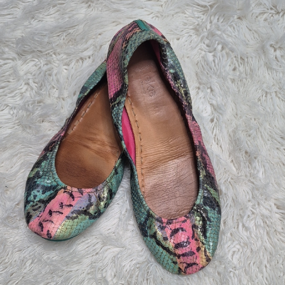 Tieks Multicolor Snakeskin Flats